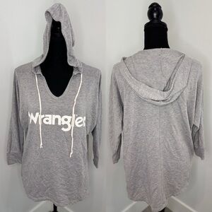 Wrangler Hooded Lightweight Women’s 3/4 Sleeve Top (S)